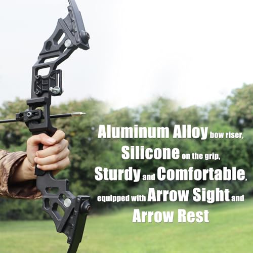IS-TONGTU 40 lbs Takedown Recurve Bow Set for Adults & Youth Outdoor Hunting