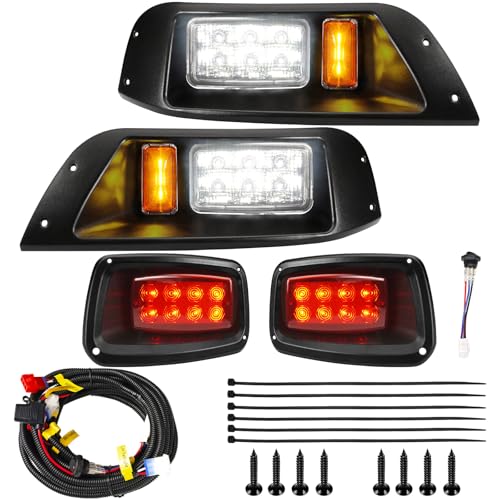 LED Headlight and Taillight Kit for EZGO Golf Cart - Bright Power-Saving Lighting