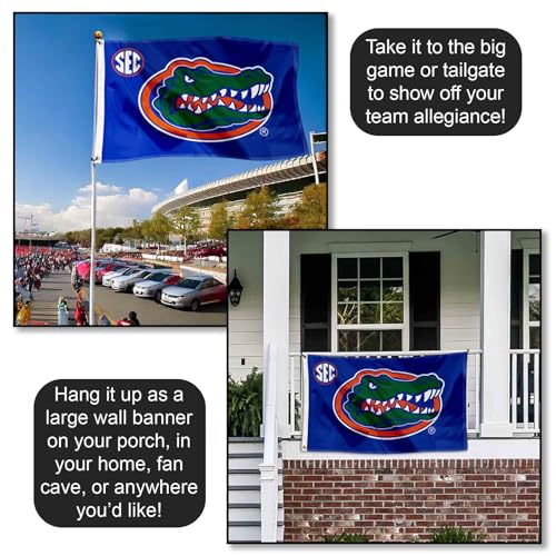 Florida Gators College Flag 3x5 ft with UV Screen Print & Metal Grommets