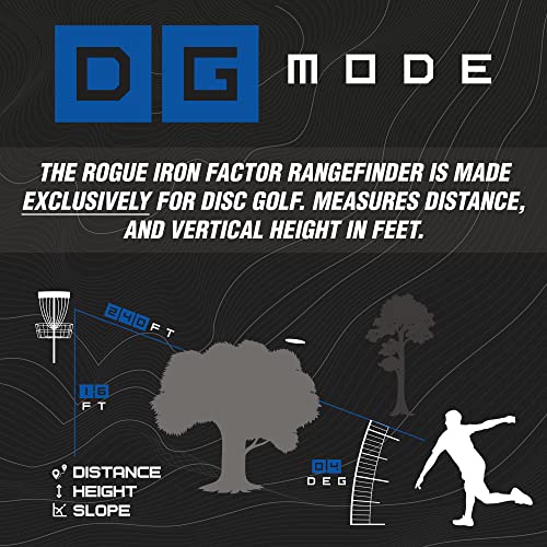 Rogue Iron Disc Golf Rangefinder - Rechargeable, Measures in Feet & Yards
