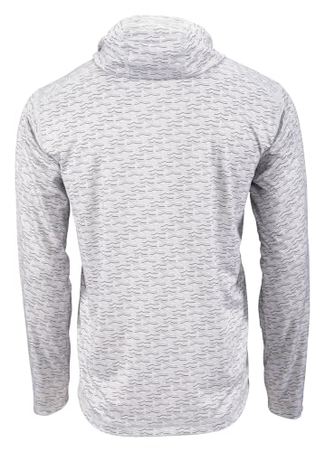 Simms Waterline Sun Hoody - Overcast Wave Print, Large