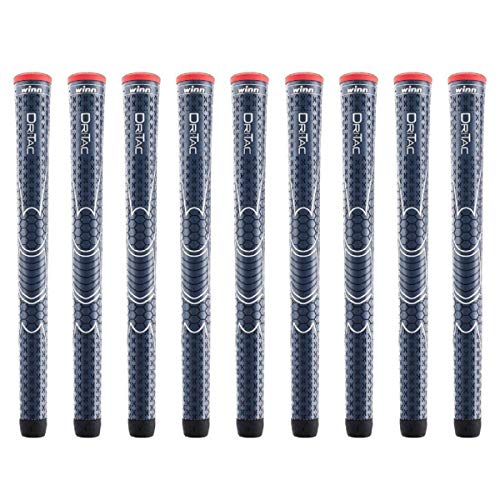 Golf Grip Bundle - 9 Winn Dri-Tac Standard Navy Blue Grips for Men