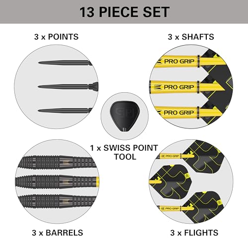 Target Darts Bolide Void 26G Tungsten Dart Set with Swiss Points & Accessories