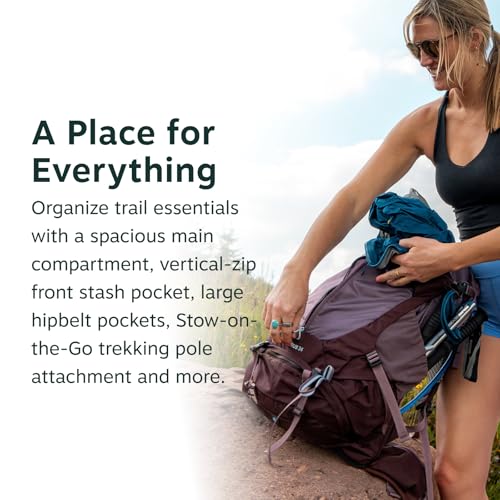 Osprey Sirrus 24L Women's Hiking Backpack - Sevres Blue, Includes Raincover