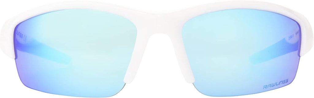 Rawlings Youth Baseball Sunglasses - Shiny White, 64mm | Perfect for Swing and Hit Performance