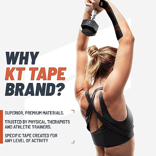KT Tape PRO Synthetic Elastic Kinesiology Athletic Tape - 150 Precut Strips, Stealth Beige
