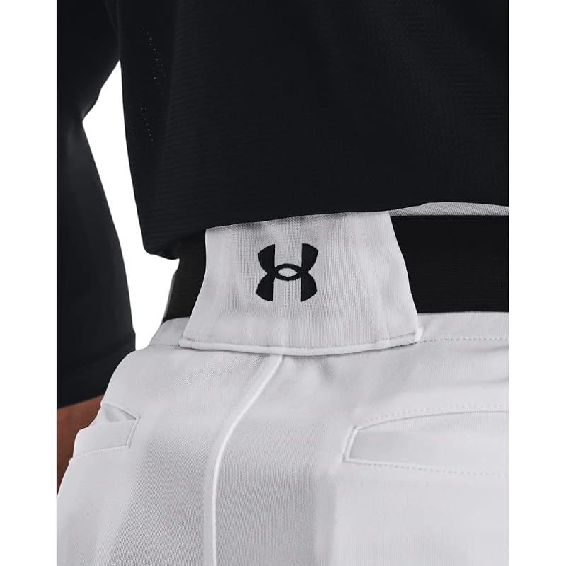 Under Armour Men’s Utility Baseball Pants 22 – White/Black, Medium