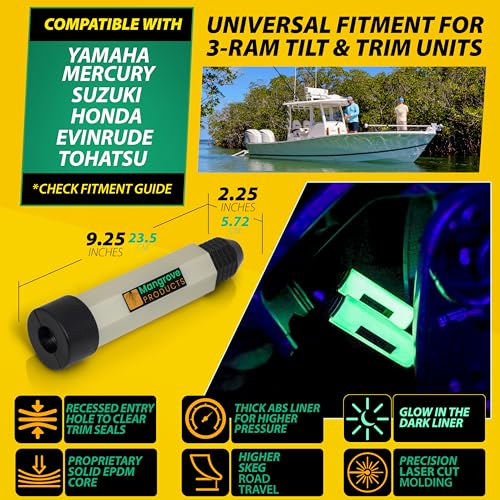 Mangrove Products Glow-In-The-Dark Boat Transom Saver TS-Pipe 2-Pipe