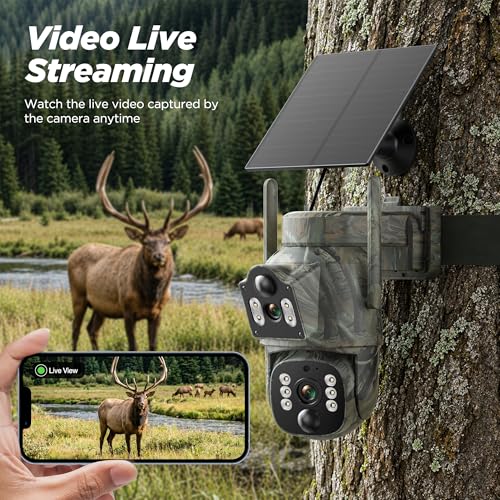 VOOPEAK 2 Pack Cellular Trail Camera with 4G LTE Dual Lens 360° Live Streaming