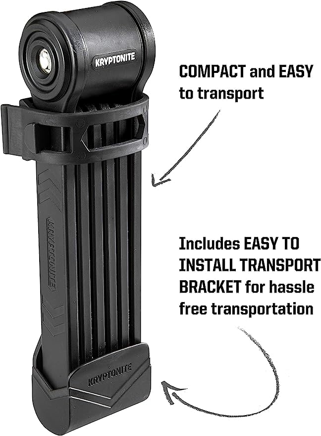 Kryptonite 39-Inch Folding Bike Lock - High Security Lightweight Anti-Theft
