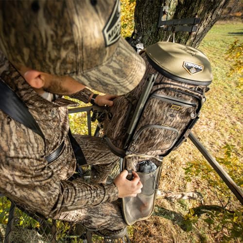 TENZING Hangtime Day Pack for Tree Stand Hunting - Mossy Oak Bottomland, 7 Compartments, 15 Pockets, 1600 cu in