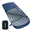 HiZYNICE XXL Cold Weather Sleeping Bag for Adults - Blue, Right Zip