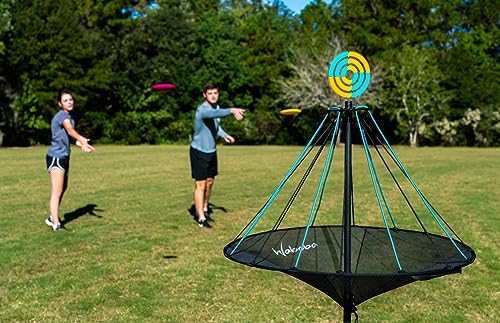 Flying Disc Target Game with Foldable Design & 4 Silicone Discs — Outdoor Fun for All Ages