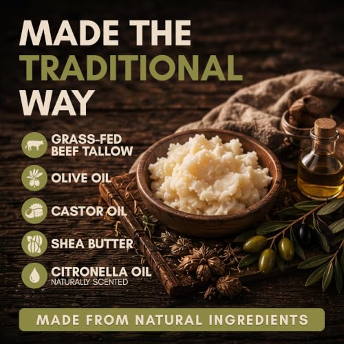 Nordic Citrus Biodegradable Camping Soap with Beef Tallow - 8.5 oz All-in-One Dish, Body & Hair Wash