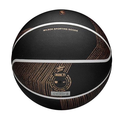 Wilson NBA Champagne Series Basketball - Black/Brown, Size 7, 29.5"