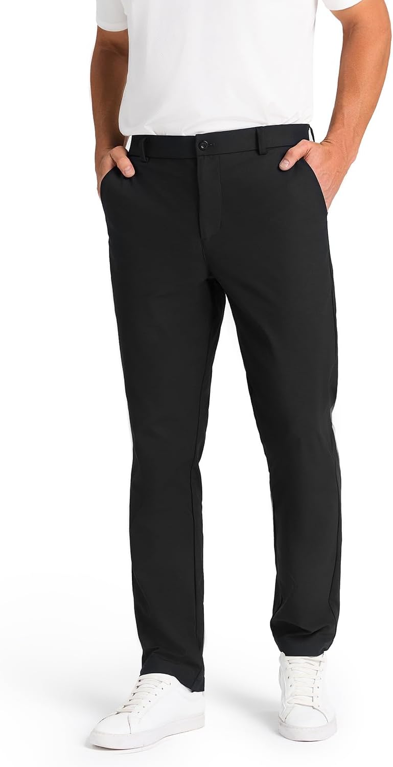 SNOWTEN Men's Classic Fit Golf Pants - Lightweight Stretch Dress Pants with Pockets | Sizes 30''/32''/34''