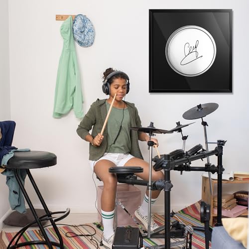 14 Inch Drum Head Display Frame Wall Mount Wooden Acrylic Cover