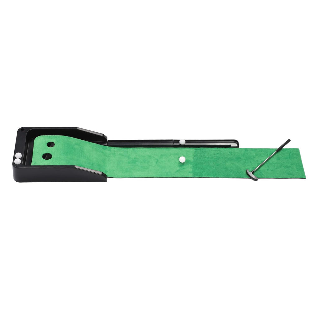 Putting Trainer, Automatic Return Golf Mat with Green Velvet Surface Anti-Slip Rubber Base for Home Office Practice Improve Your Short Game
