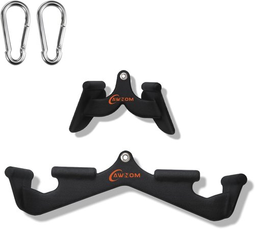 **Skiennix LAT Pulldown Attachments - Versatile Cable Machine Accessories for Home Gym | T Bar & V Bar Grip**
