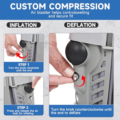 Mathgetin Large Air Cam Walker Fracture Boot for Foot & Ankle Recovery - Tall Orthopedic Walking Boot