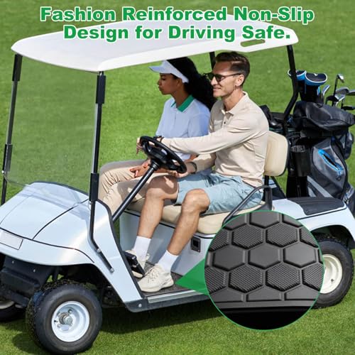 LEAPGOMAX Black Golf Cart Floor Mat for EZGO TXT, Valor, EX1, Cushman Workhorse