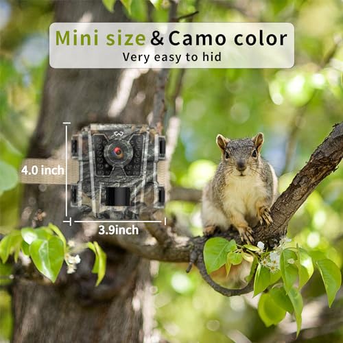 WOSODA Camo Mini Trail Camera 30MP 1080P HD Night Vision Wildlife Monitor 4 Pack