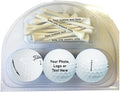 Titleist Pro V1 Golf Balls - Personalized Certified Refinished | Custom Photo, Logo & Text - 3 Pack with 20 Tees