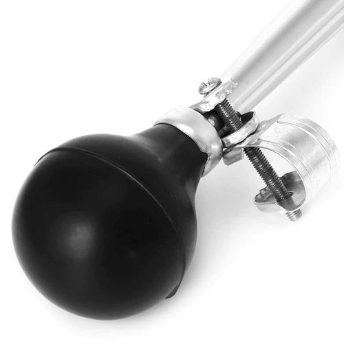 Metal Air Horn for Bicycle, Vehicles, Golf Carts - Bike Bells With Rubber Squeeze, Kids Bike Accessory, 7 Inches (Silver)