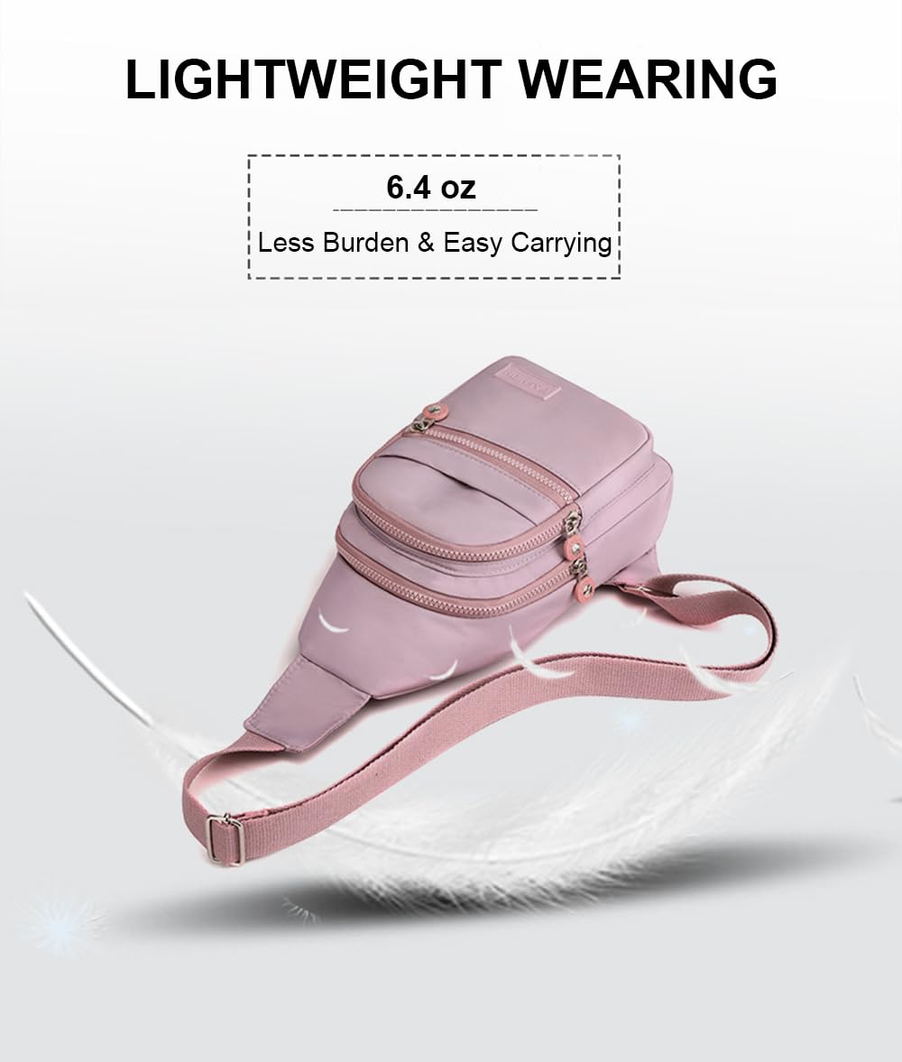 Hiflyer Sling Bags Crossbody Bags for Women Trendy, Fanny Packs for Women Cross Body, Sling Bag Crossbody Purse (Pink)