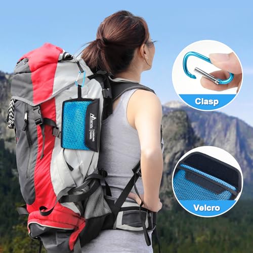 MENOLY 6 Pack Cooling Towels 40x12 Inch Instant Chill Sports Towels with Breathable Carry Bags