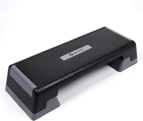 Body Sport® Aerobic Step Platform - Versatile Workout Equipment for Step Aerobics - Gray/Black