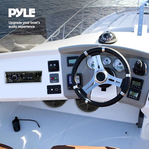 Marine Headunit Receiver with Waterproof Speakers Bluetooth AM FM MP3 SD USB