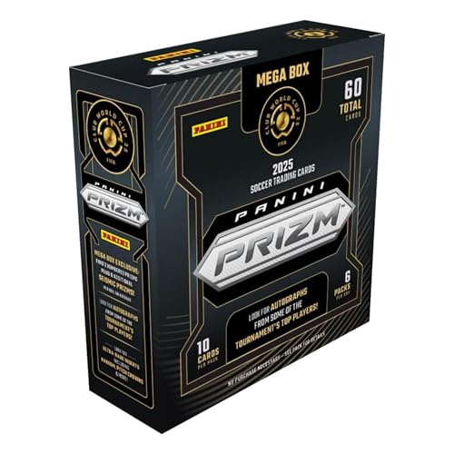 2025 Panini Prizm Club World Cup Soccer Trading Card Mega Box – Collectible Football Cards
