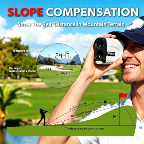 Gogogo Sport Vpro GS24MTL Golf & Hunting Laser Rangefinder 1200 Yards - Slope Switch & Magnetic Mount