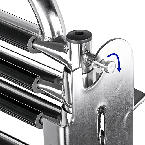 Marinebaby 4 Step Telescoping Boat Ladder with Mounting Hardware, Stainless Steel