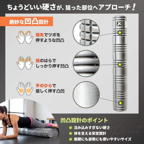 TriggerPoint CORE Foam Massage Roller 36-Inch Gray for Deep Tissue Muscle Recovery