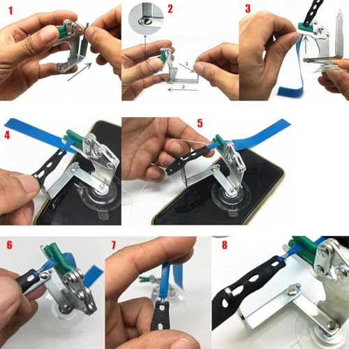 DIY Slingshot Band Tying Tool Kit with Leather Pockets & Elastic Rope