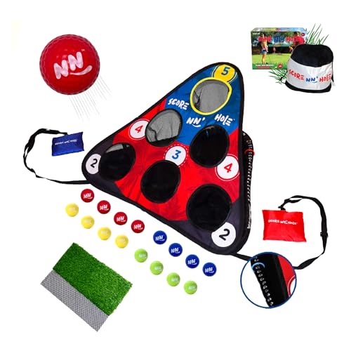 Chip N' Hole Starter Set - 1 Target Cornhole Golf Game for All Ages