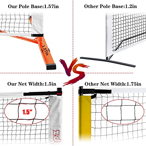 Zdgao Pickleball Net with Court Marking Kit, 4 Pickle Balls, and Carry Bag - Complete Bundle for Easy Setup and Play on Any Surface