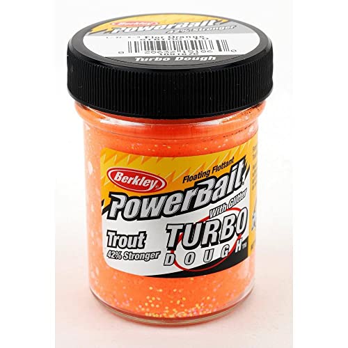 PowerBait Trout Dough Bait Fluorescent Orange Glitter - Fish Attractant