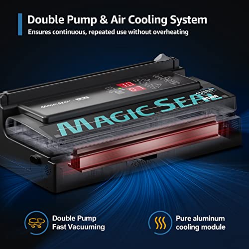 MAGIC SEAL Commercial Dual Mode Vacuum Sealer for Food & Mylar Bags