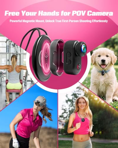 JIALAIWOWO Black 4K Mini Body Camera Wearable POV Thumb Action Camera