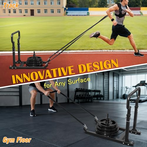 GanFindX Matte Workout Weight Sled for Speed & Strength Training - Heavy Duty, Adjustable Resistance