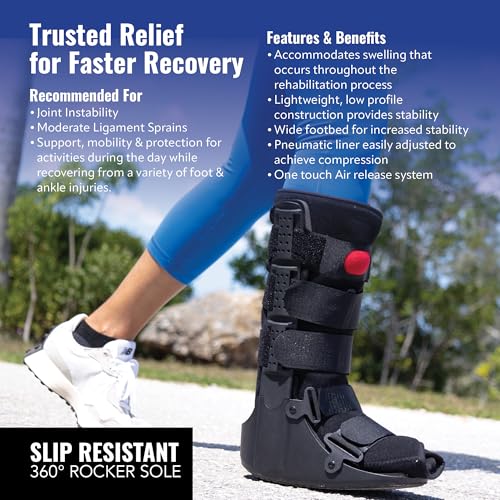Rapid Recover Tall Walking Boot - Medium Support Fracture Boot for Stability