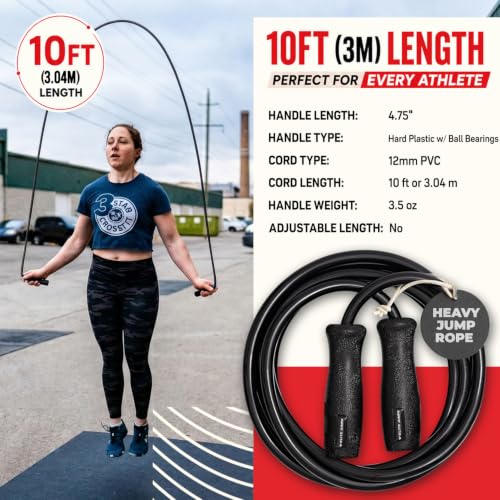 Elite Muay Thai 2.0 Weighted Jump Rope Black - MMA & Fitness Training