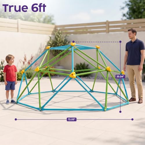 Hurtle 6ft Climbing Dome for Kids Outdoor Jungle Gym & Monkey Bars