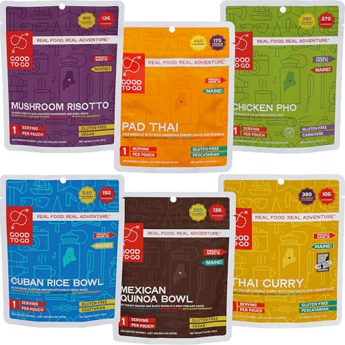 Good To-Go Assorted Adventure Meals - Backpacking & Camping Food Kit - Just Add Water, Dehydrated, Made in USA