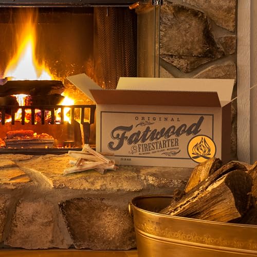 Pure Garden 25-Lb Firewood Fire Starters 2-Pack | All-Natural Pine Kindling for Indoor & Outdoor Fires