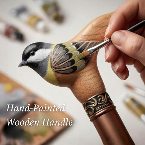 Fashionable Wooden Handle Bird Walking Cane for Women, Adjustable & Supportive
