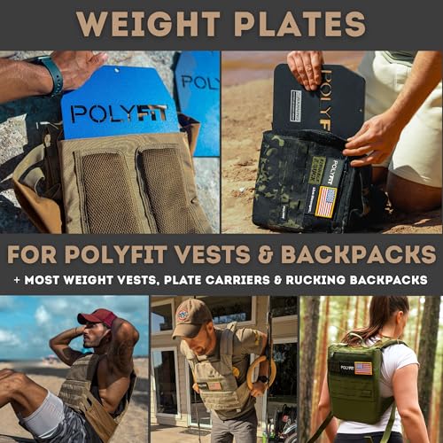 Polyfit 6 LB Red Weighted Vest Plates | Pack of 2 for Strength Training